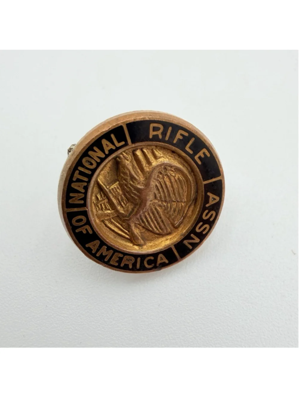 Gold & Black National Rifle Association NRA Lapel Pin